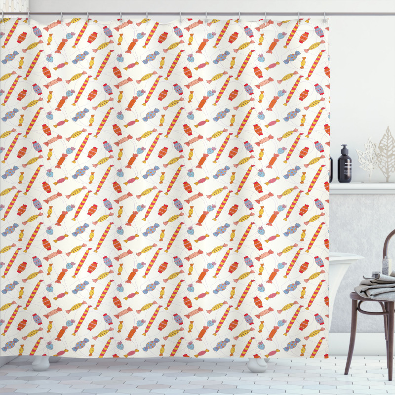 Wrapped Serving Candies Shower Curtain