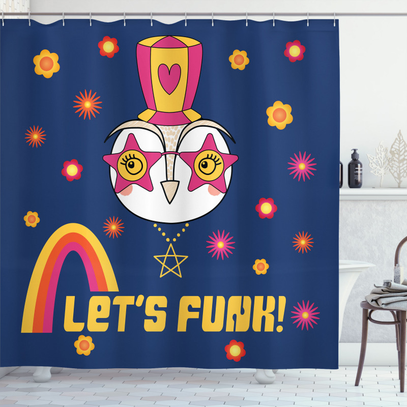 Cartoon Owl Funky Shower Curtain