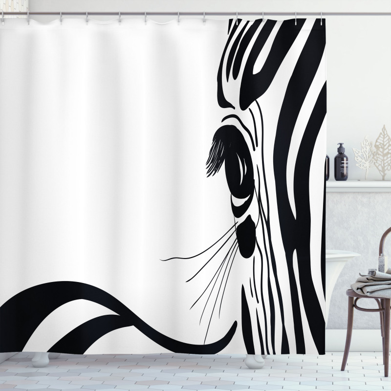 Zebra Stripes Pattern Shower Curtain