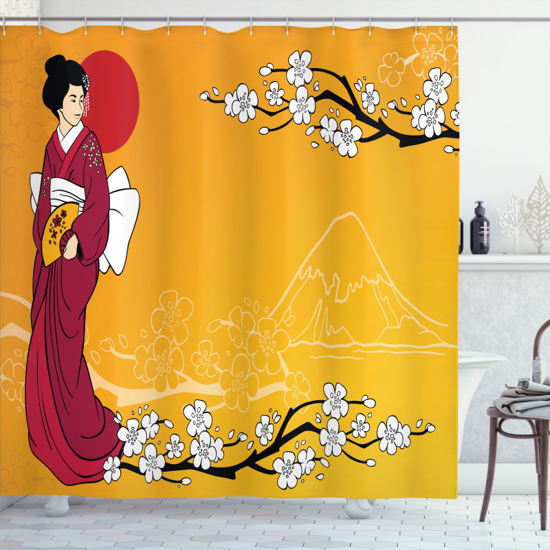 Geisha Lady Shower Curtain