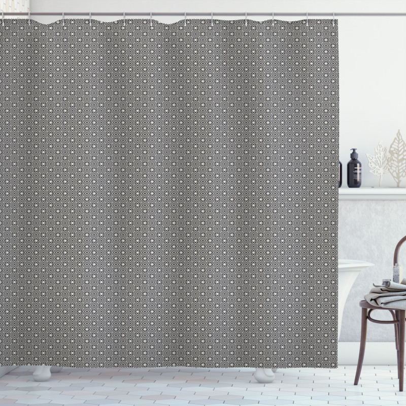 Geometric Latticework Shower Curtain