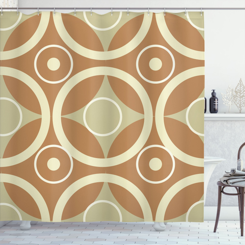 Contrast Circle Harmony Shower Curtain