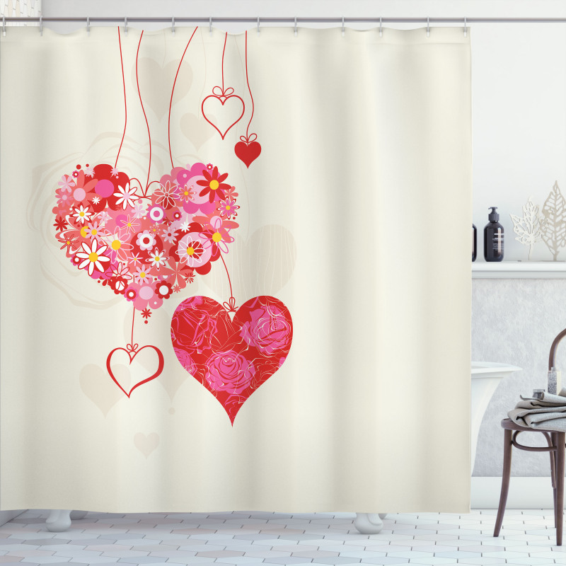 Ornamental Hearts Shower Curtain