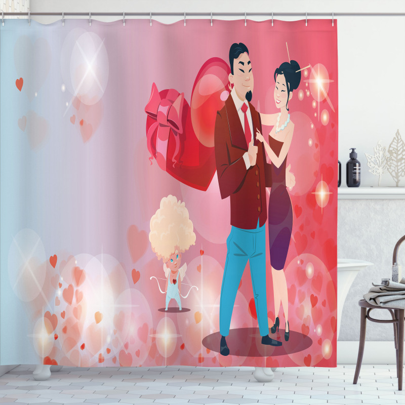 Afro Haired Cupid Shower Curtain