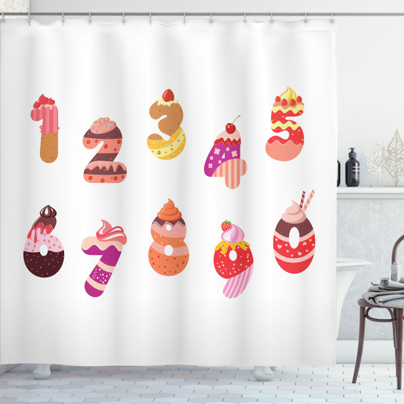 Sweets Happy Birthday Shower Curtain