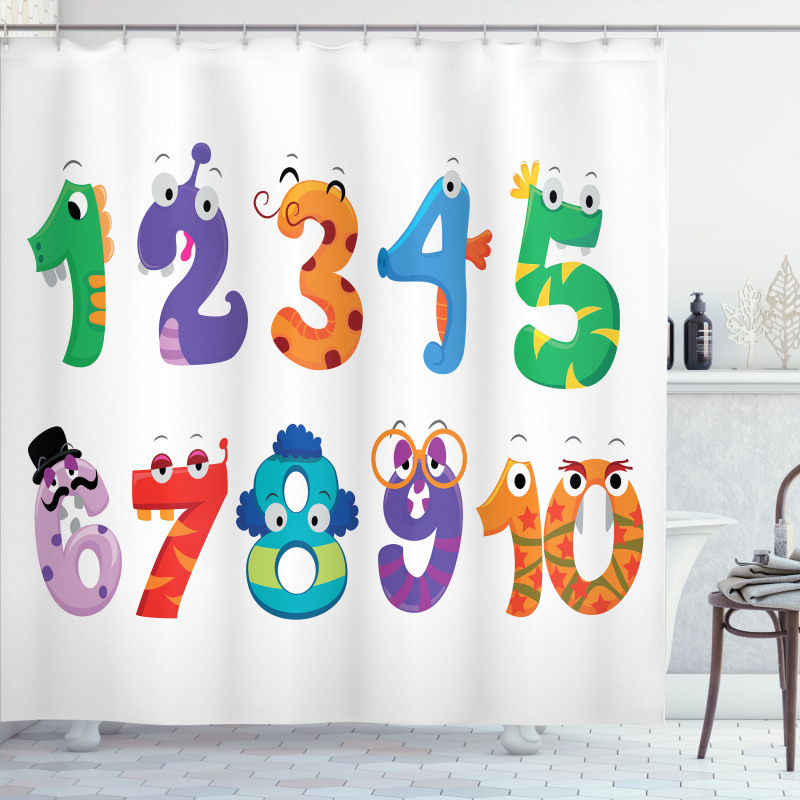 Math Funny Characters Shower Curtain