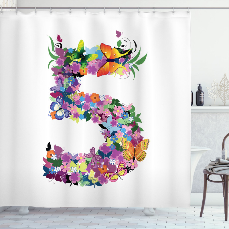 Floral Spring 5 Years Shower Curtain