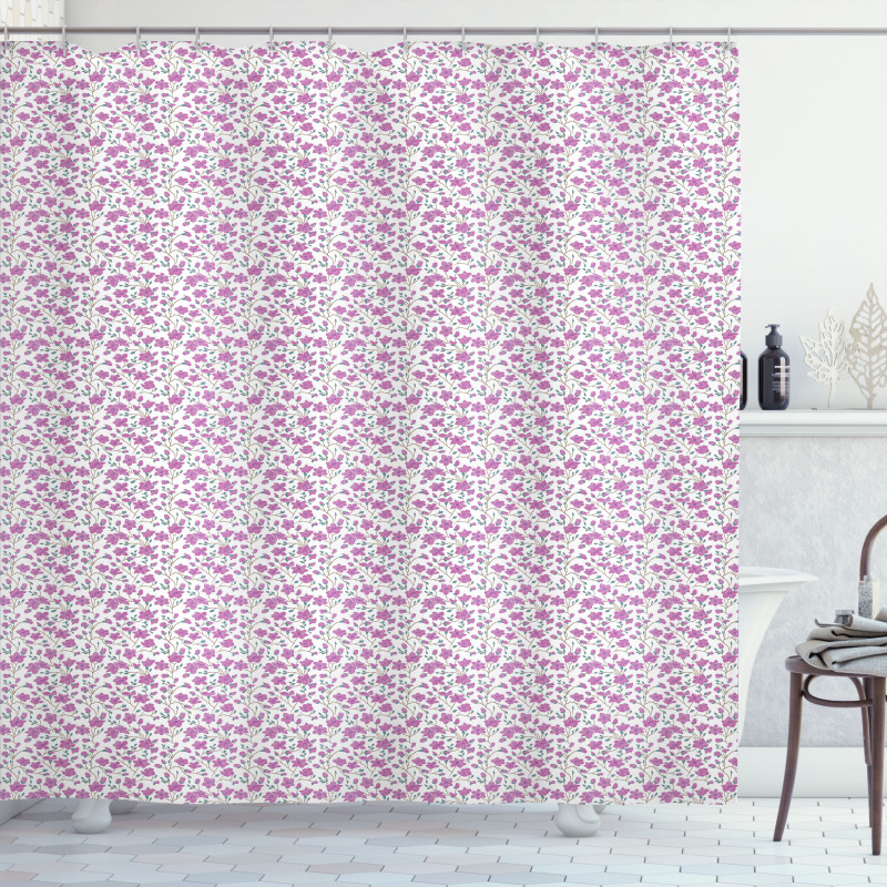 Magnolia Flower and Buds Shower Curtain