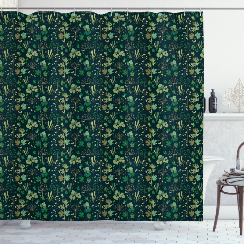Nocturnal Forestry Shower Curtain
