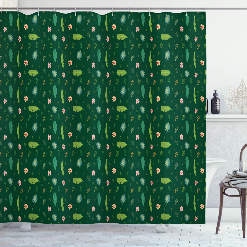 Bird of Paradise Leaves Shower Curtain