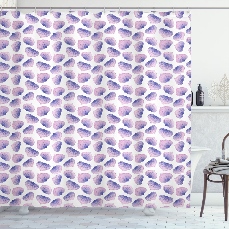 Blended Watercolor Petal Shower Curtain