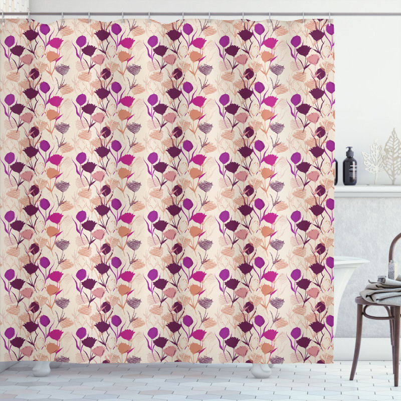 Carnations and Tulips Shower Curtain