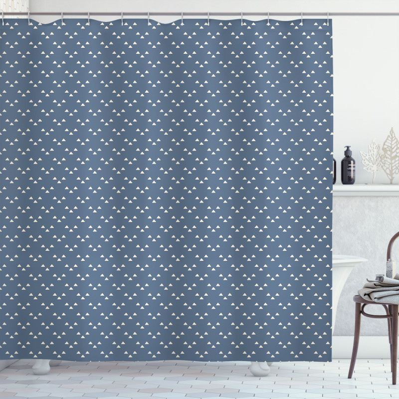 Doodle Triangle Print Shower Curtain
