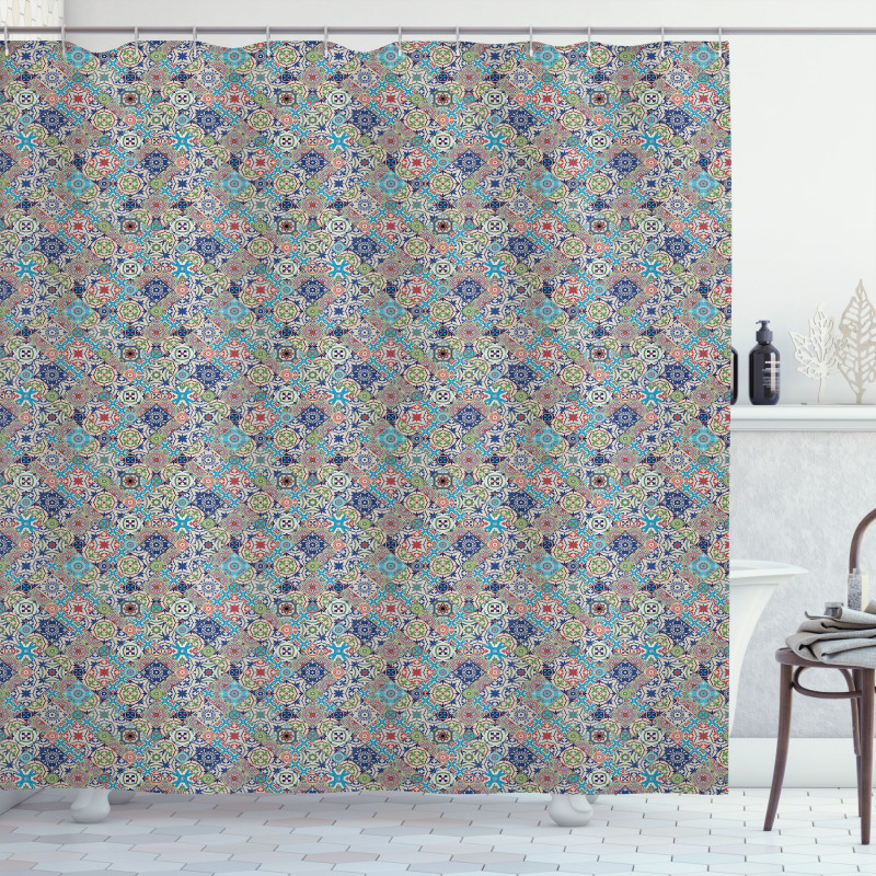 Patchwork Mosaic Tiles Shower Curtain