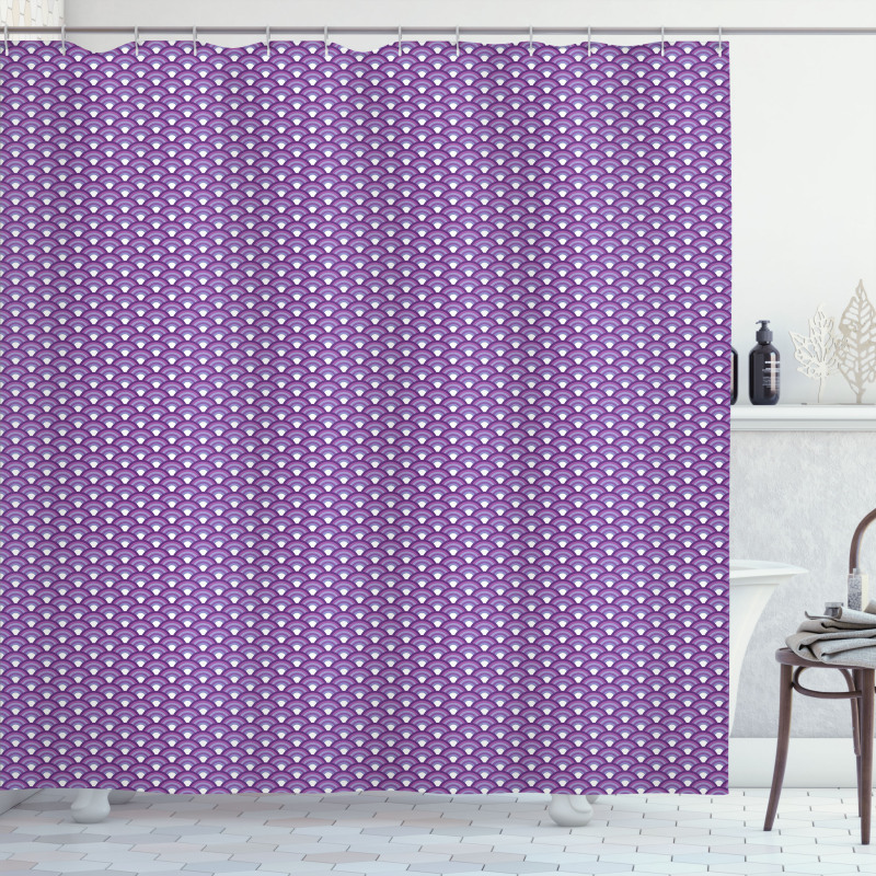 Purple Japanese Wave Shower Curtain
