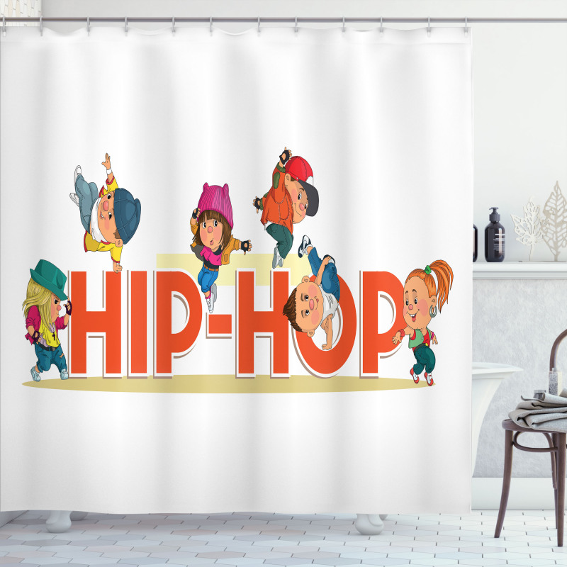 Hip Hop Moonwalk Dance Shower Curtain