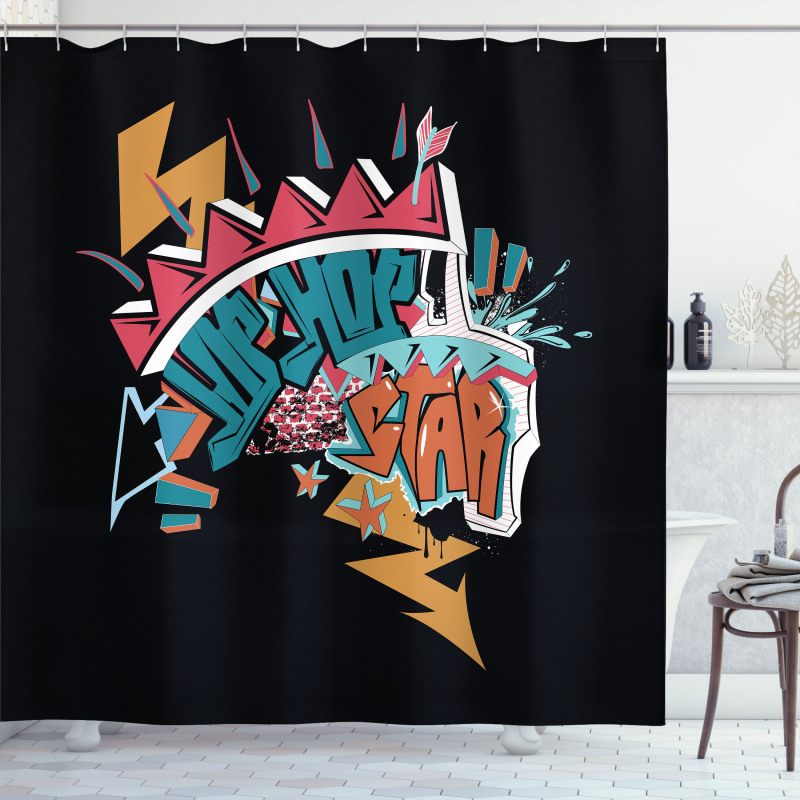 Underground Grafitti Shower Curtain