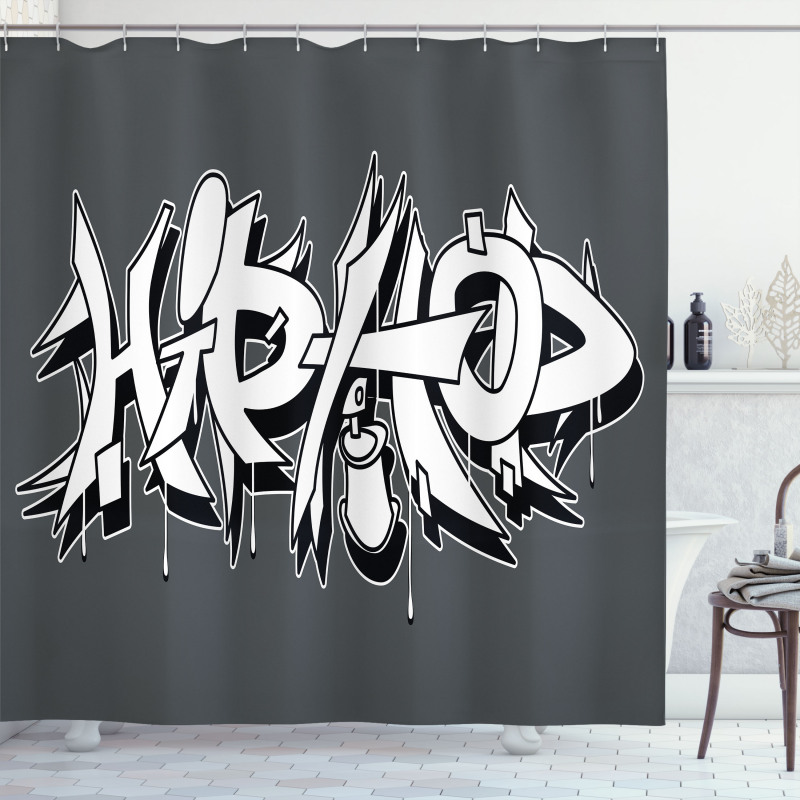 Urban Grafitti Spray Shower Curtain