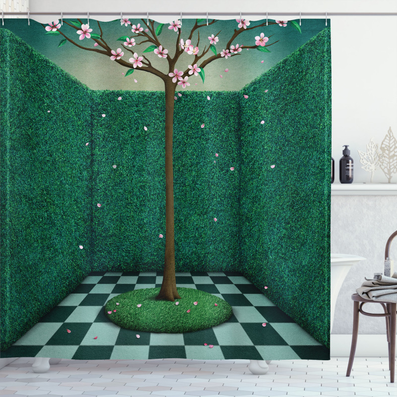 Outdoor Garden Maze Shower Curtain