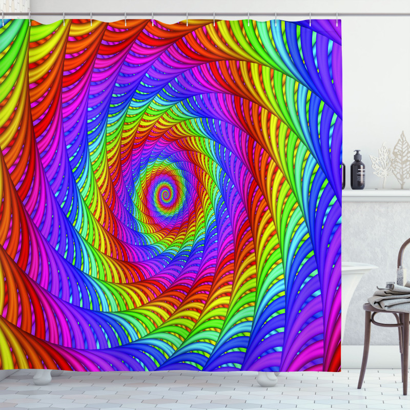 Contemporary Psychedelic Shower Curtain