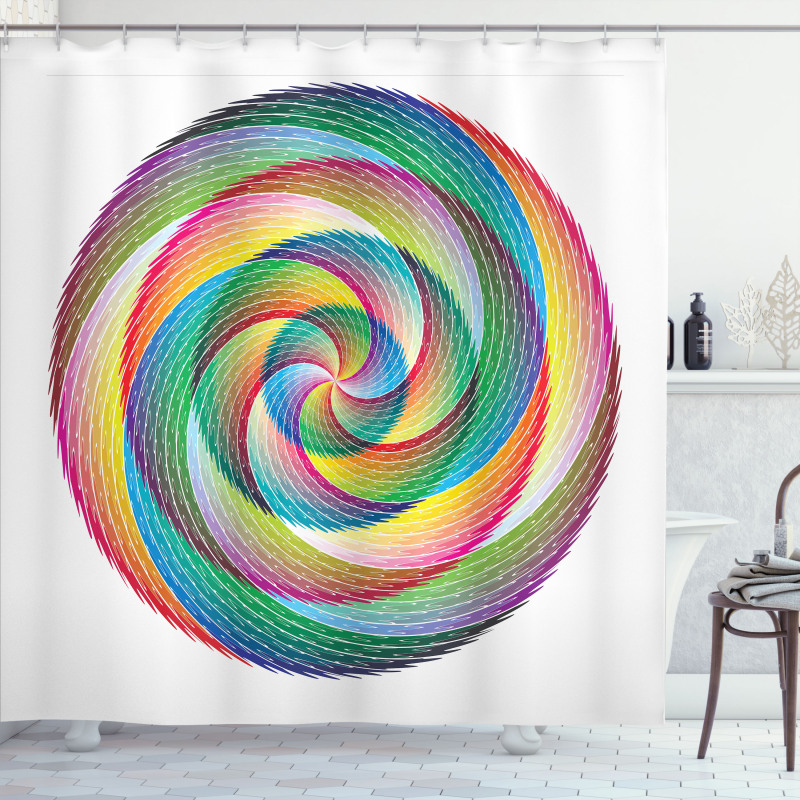Spiral Rosette Pattern Shower Curtain