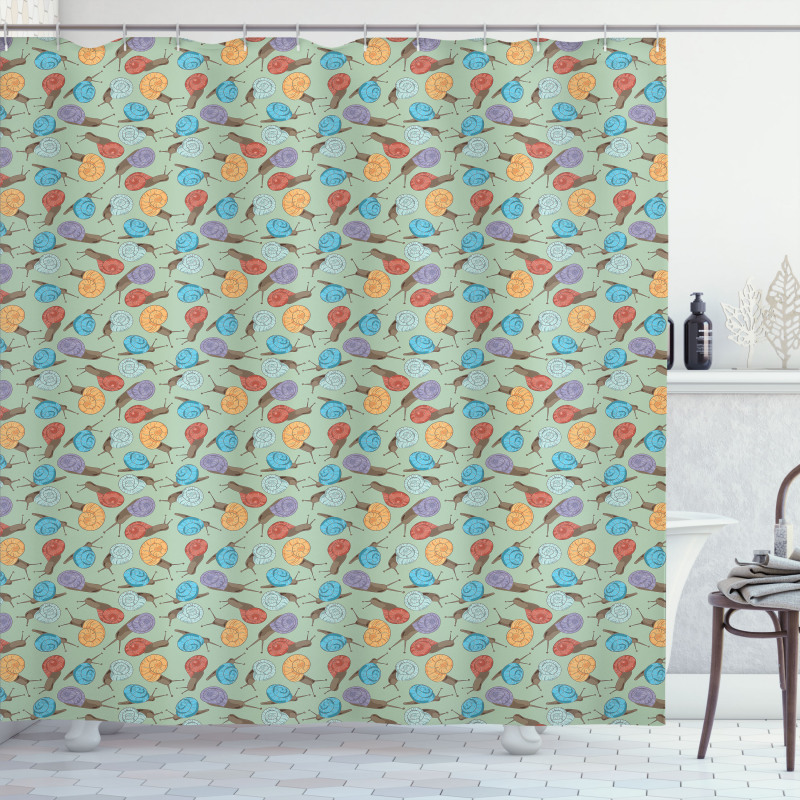 Snails and Mollusks Shower Curtain