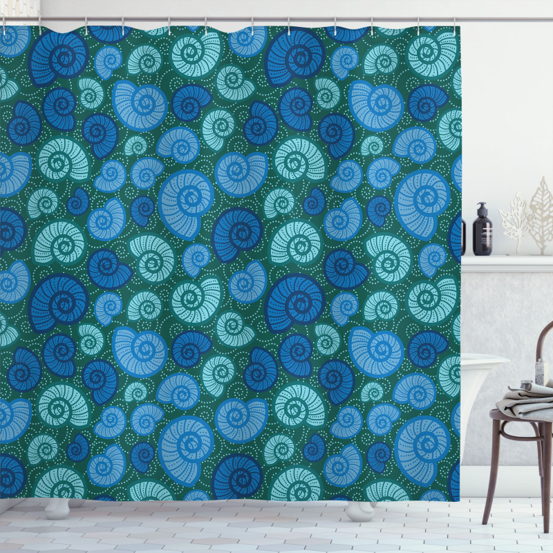 Periwinkle and Vortex Shower Curtain