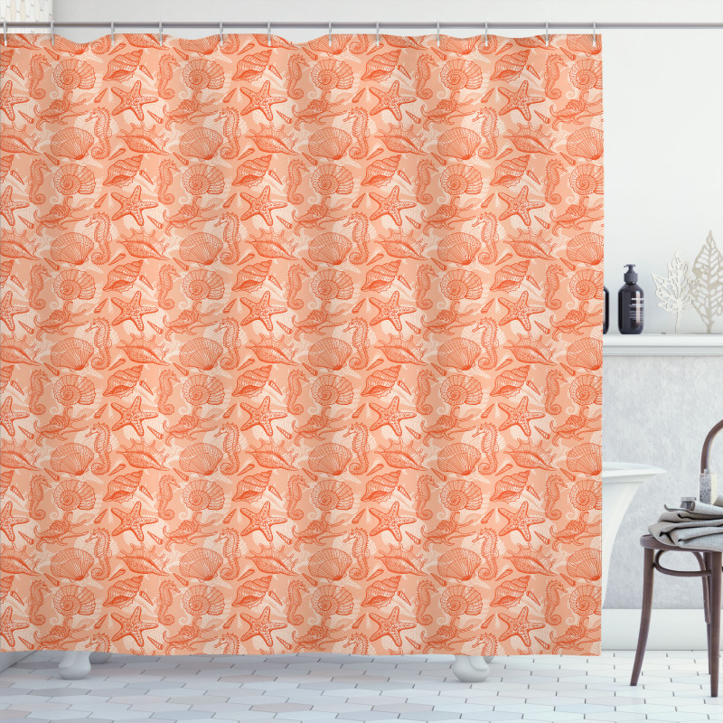 Scallops and Lace Murex Shower Curtain