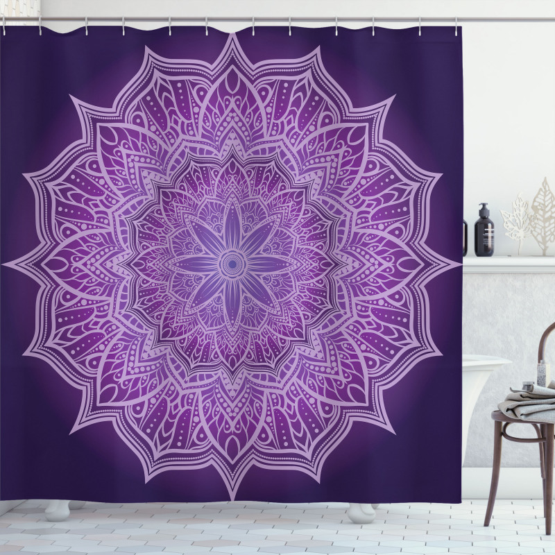 Hand-Drawn Lace Shower Curtain