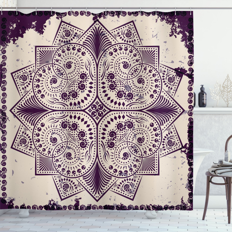 Snowflake Form Shower Curtain