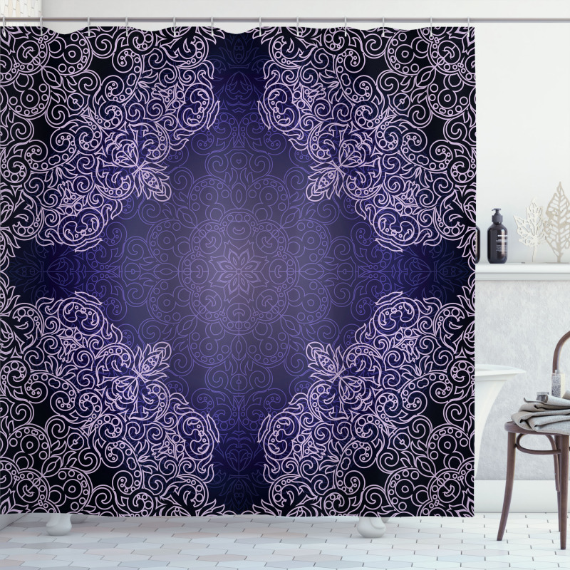 Floral Lacework Shower Curtain