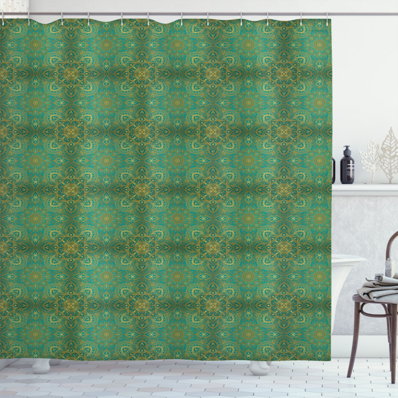 Rich Curly Ornaments Shower Curtain