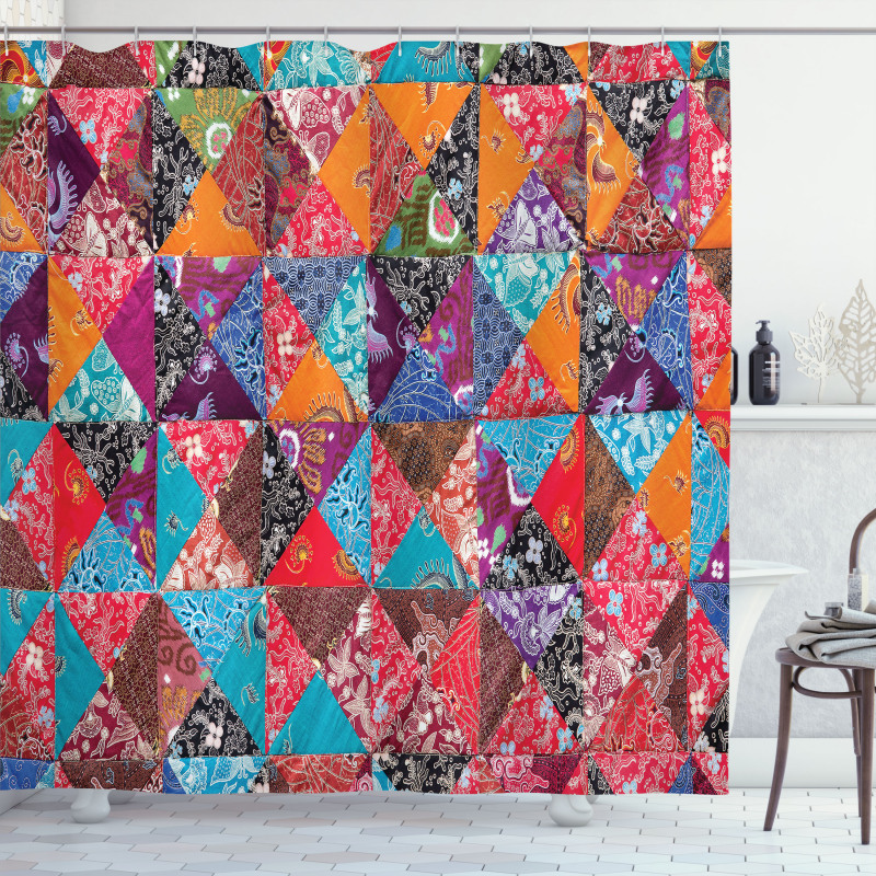 Colorful Traditional Shower Curtain