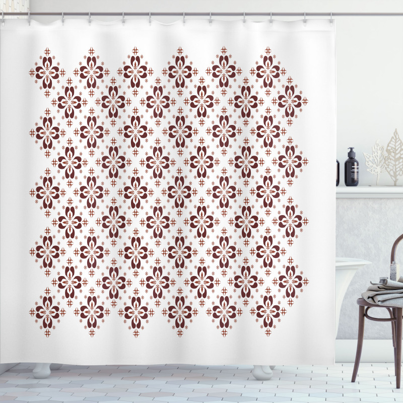 Indonesian Native Tile Shower Curtain