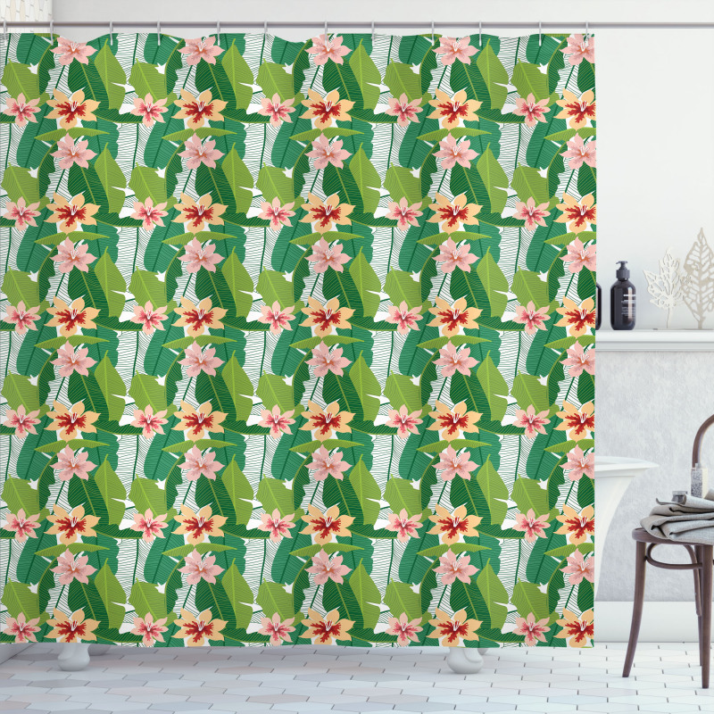 Exotic Hawaiian Botanic Shower Curtain