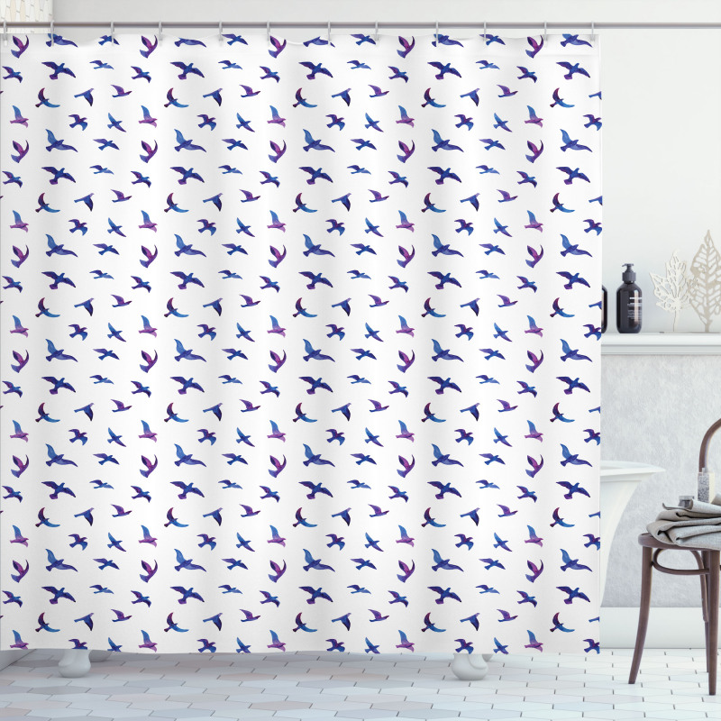Flying Pigeons and Doves Shower Curtain