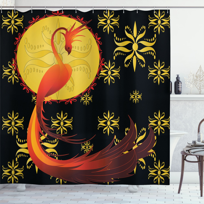 Phoenix and Foolmoon Shower Curtain