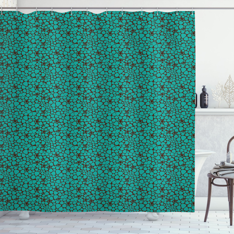 Abstract Tile Shower Curtain