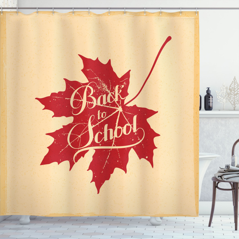 Back to School Autumn Shower Curtain