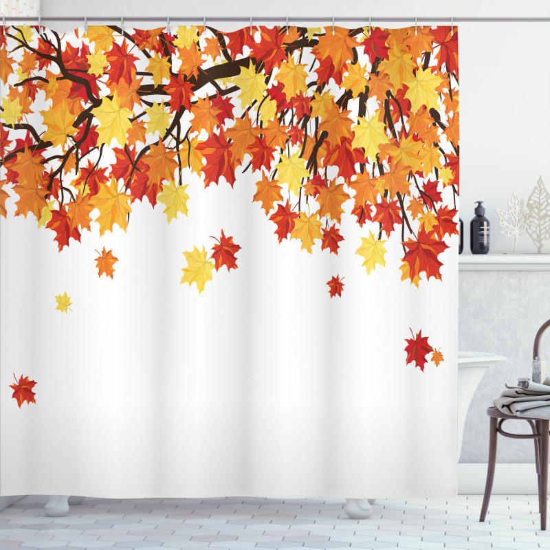 Romantic Fall Season Shower Curtain
