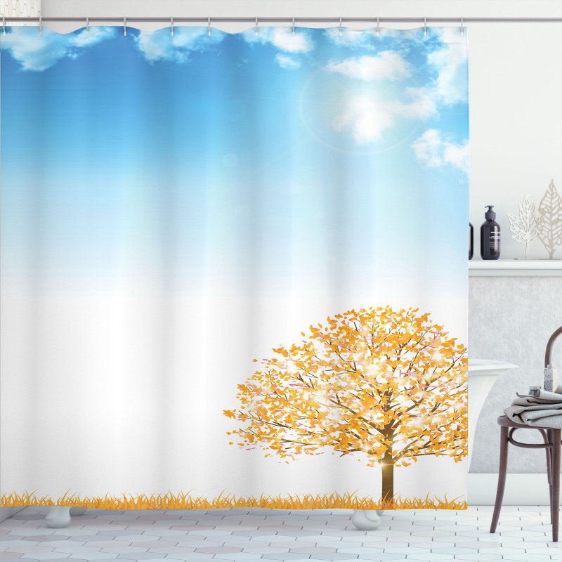 Pastoral Maple Tree Shower Curtain