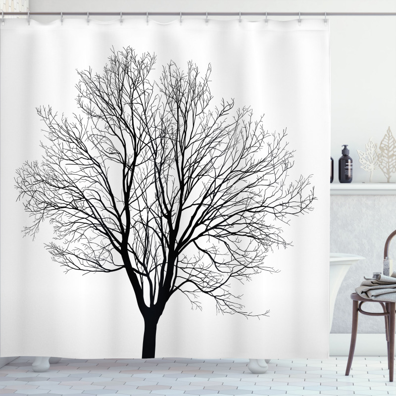 Barren Maple Tree Shower Curtain