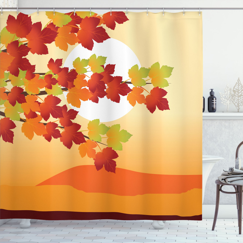 Maple Tree Branches Shower Curtain