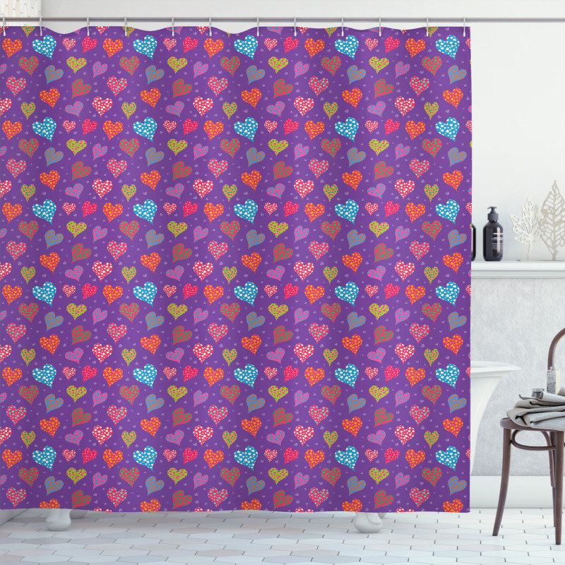Colorful Romantic Pattern Shower Curtain