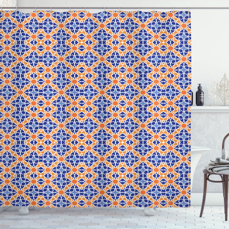 Moroccan Stars Design Shower Curtain