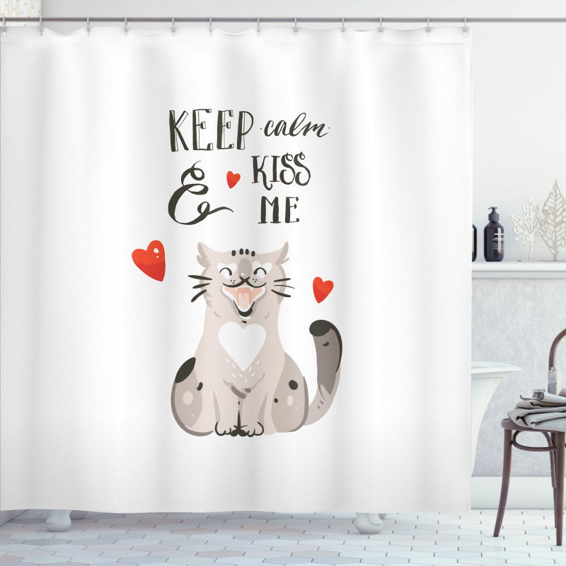 Cartoon Cat Shower Curtain