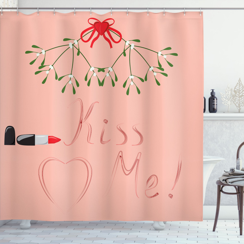 Romantic Christmas Shower Curtain