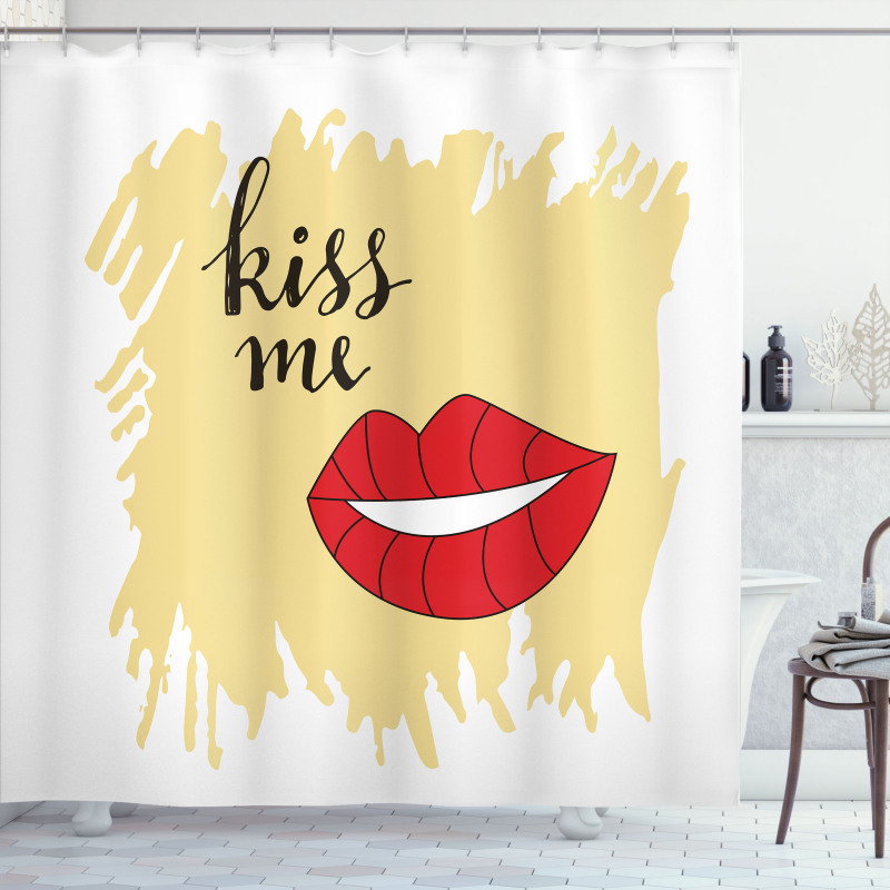 Feminine Romantic Words Shower Curtain
