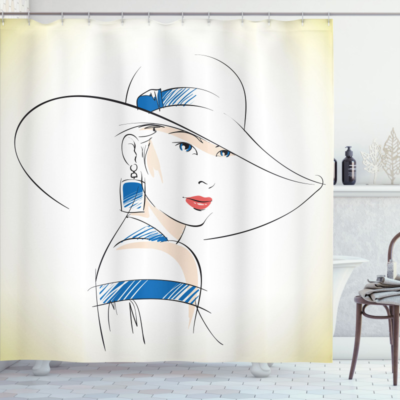 Fashion Sketch Shower Curtain