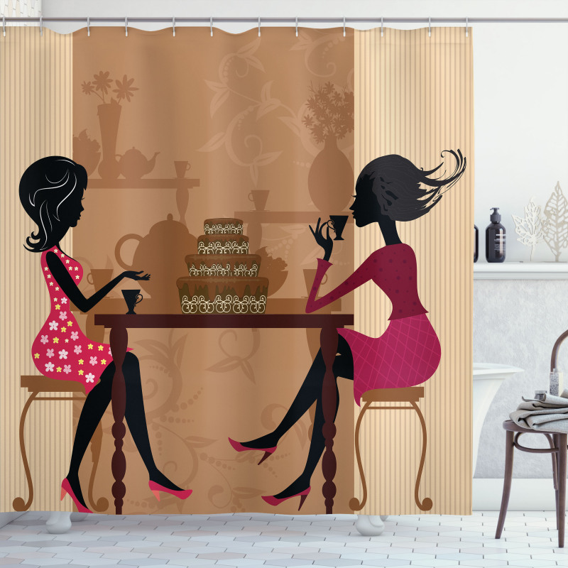 Women Chatting Shower Curtain